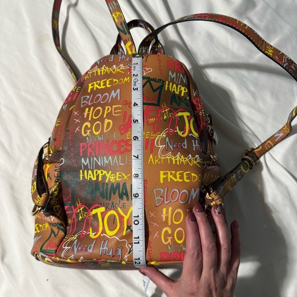 Alba Mini Backpack – NWT – Burnt Orange Graffiti Print - Picture 6 of 16